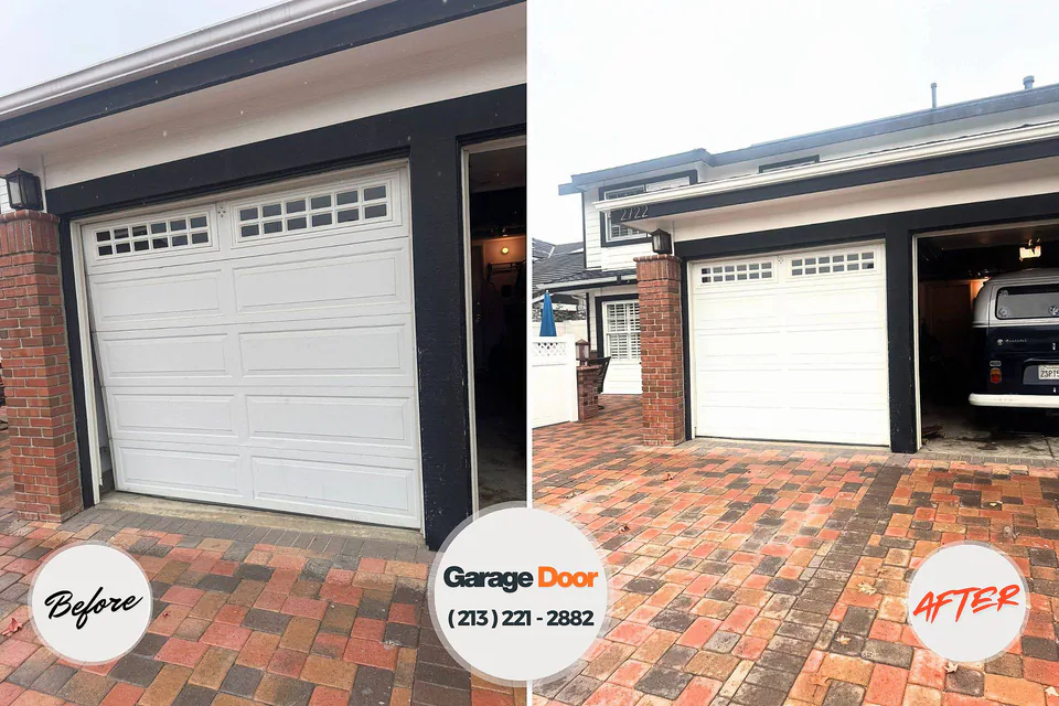Before and after: garage door repair Boalsburg, PA